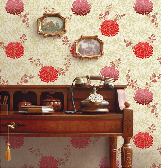 Floral Self-Adhesive Wallpaper / Blooming Lotus DSPL07 / Magicfix