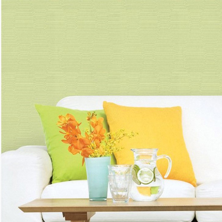 Plain Color Design Self-adhesive Korea Wallpaper / Magic Fix / PMG04 / Green Plain
